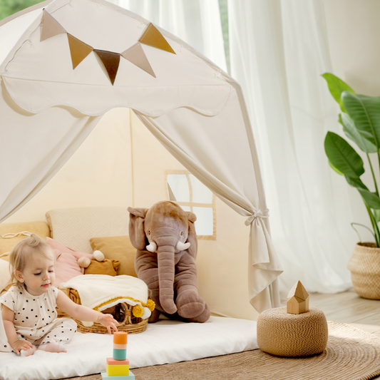 The DreamHaven Celestial Dome | Premium Extra-Large Kids Sanctuary with Star-Lights & Flags