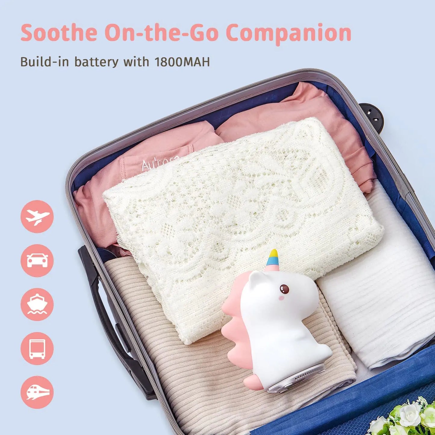 Stella the Starlight Unicorn Night Light | 16-Color Silicone Lamp with Remote