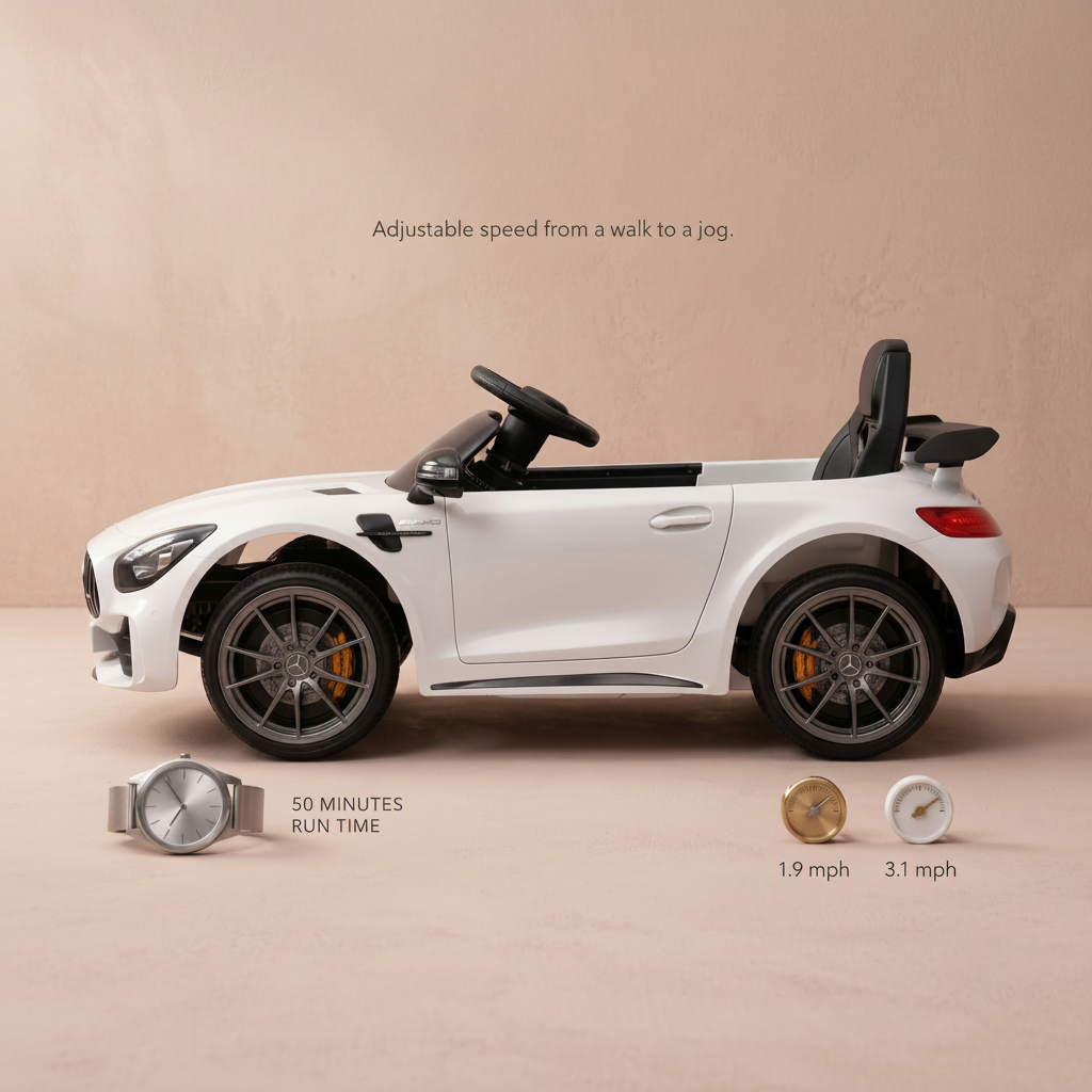 Licensed Mercedes-AMG GTR 12V Ride-On Car | The Silver-Arrow GT