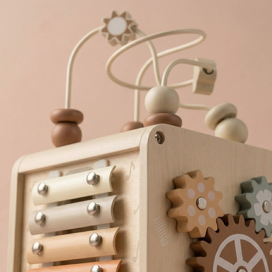 Activity Cube 5-in-1 Montessori | The Pentagonal Logic Hub
