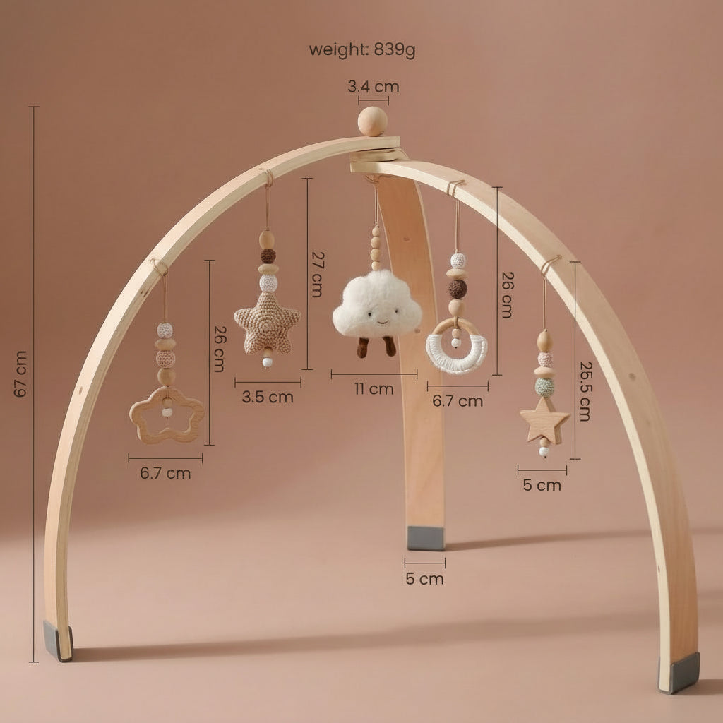 Montessori Wooden Baby Play Gym – The Boreal Grove, photo 4