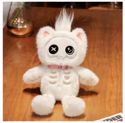Grimzy the Skeleton Cat | Gothic Devil & Skull Plush Toy
