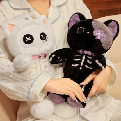 Grimzy the Skeleton Cat | Gothic Devil & Skull Plush Toy
