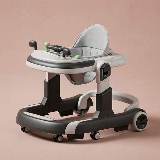 Foldable Baby Walker Anti-Rollover Music | The Glide-Safe Pilot