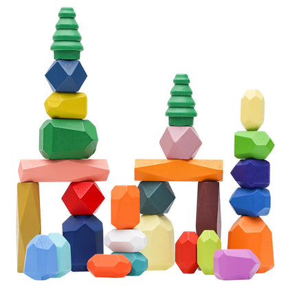 The Morandi-Stone™ | 48-Piece Deluxe Wooden Stacking & Balancing Set