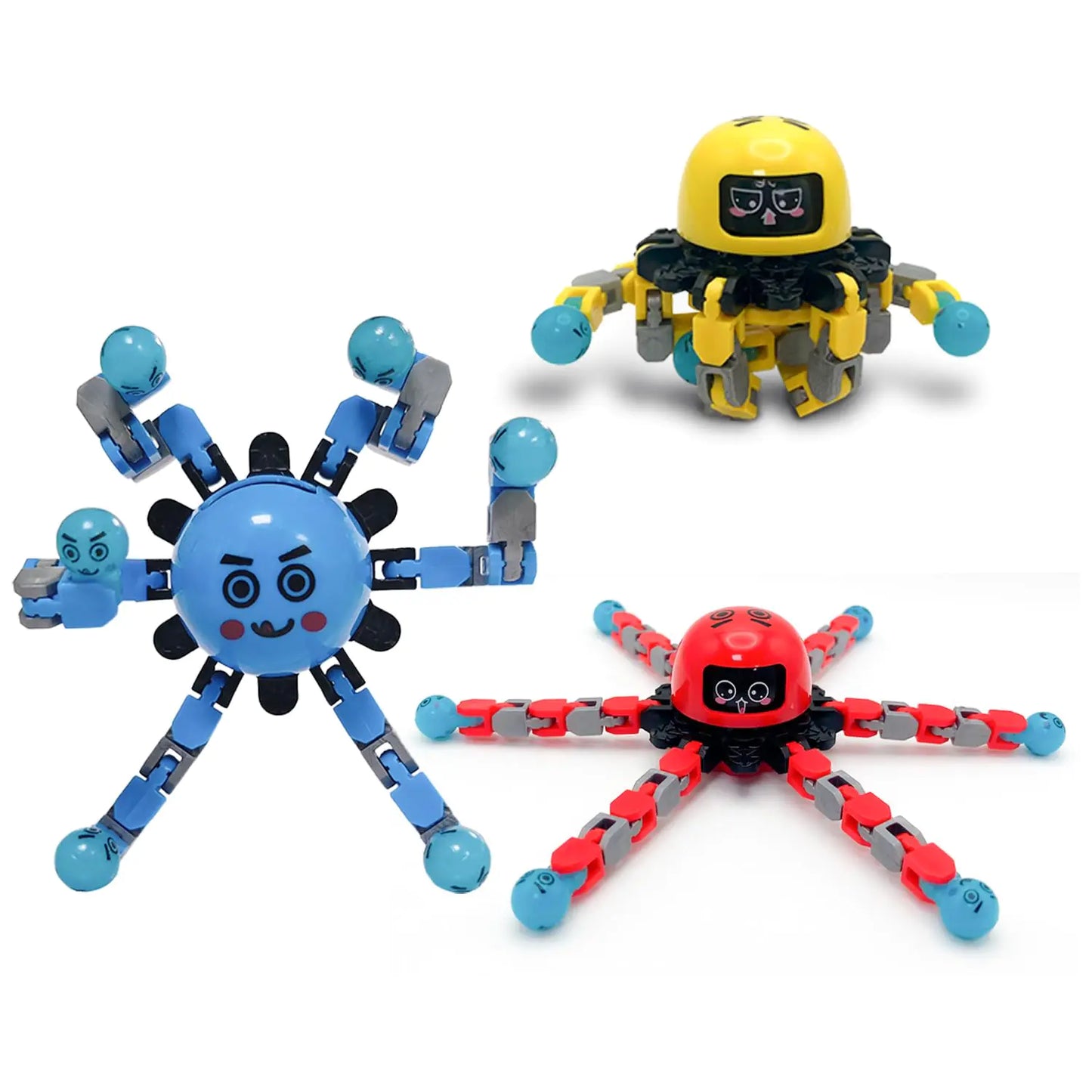 The Buluwans™ Grimace-Gear | 3-Pack Transformable ADHD Fidget Spinners & Desk Gadgets