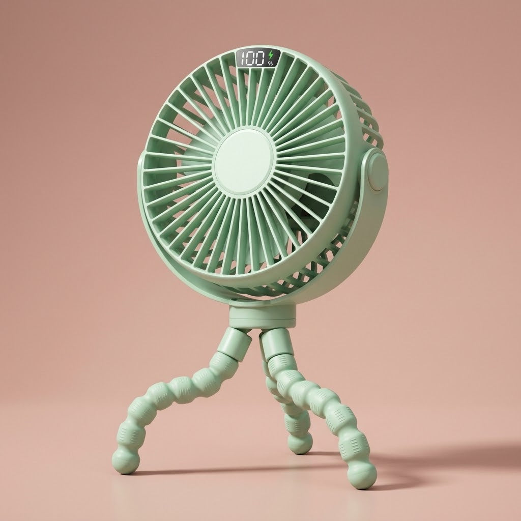 Flexible Stroller Fan 4000mAh, 4-Speed – The Octo-Breeze Pro, photo 12