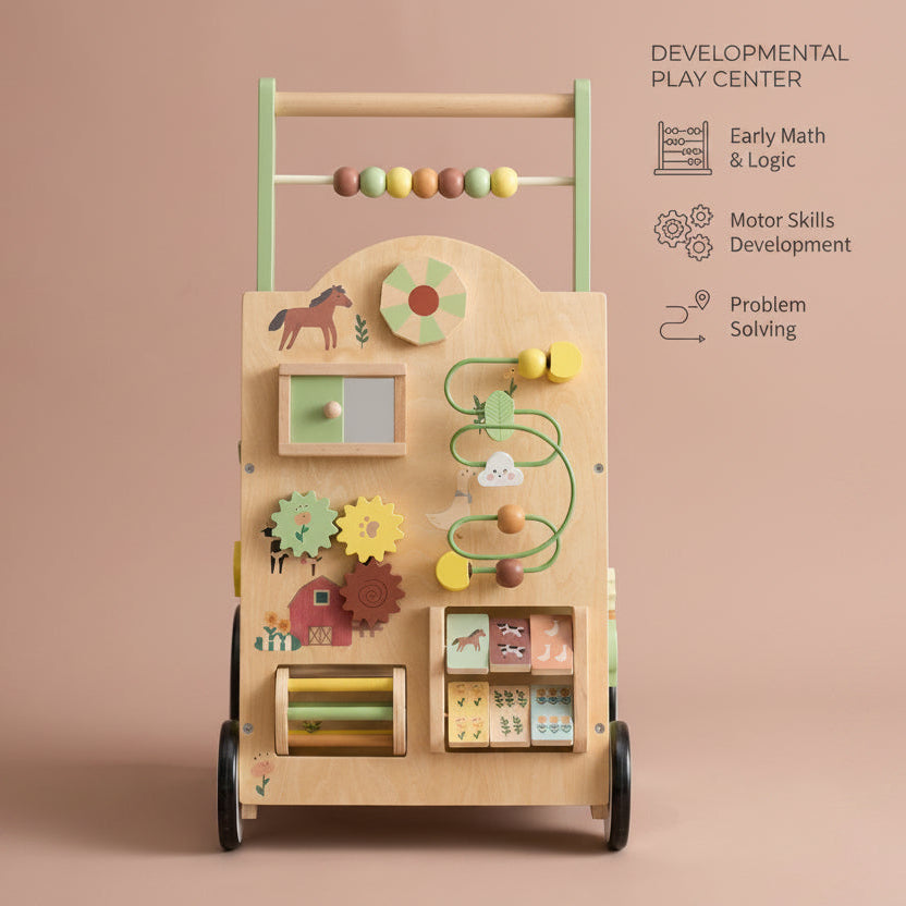 Wooden Baby Push Walker, Montessori – The First-Stride Atelier, photo 5