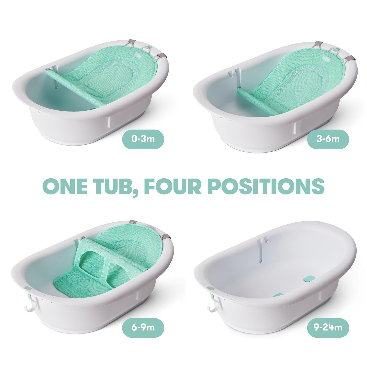 Baby Bathtub Newborn to Toddler 4-Stage | The AquaSculpt