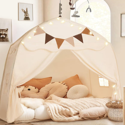The DreamHaven Celestial Dome | Premium Extra-Large Kids Sanctuary with Star-Lights & Flags