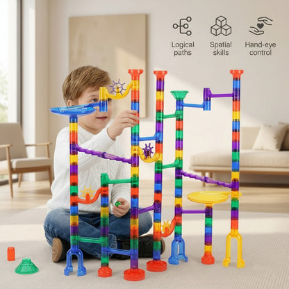 Marble Run 150pc Glow-in-the-Dark STEM | The Lumen Grand Circuit