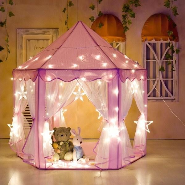 The Monobeach™ Royal Enchantment | Premium Hexagonal Princess Castle with Star-Lights