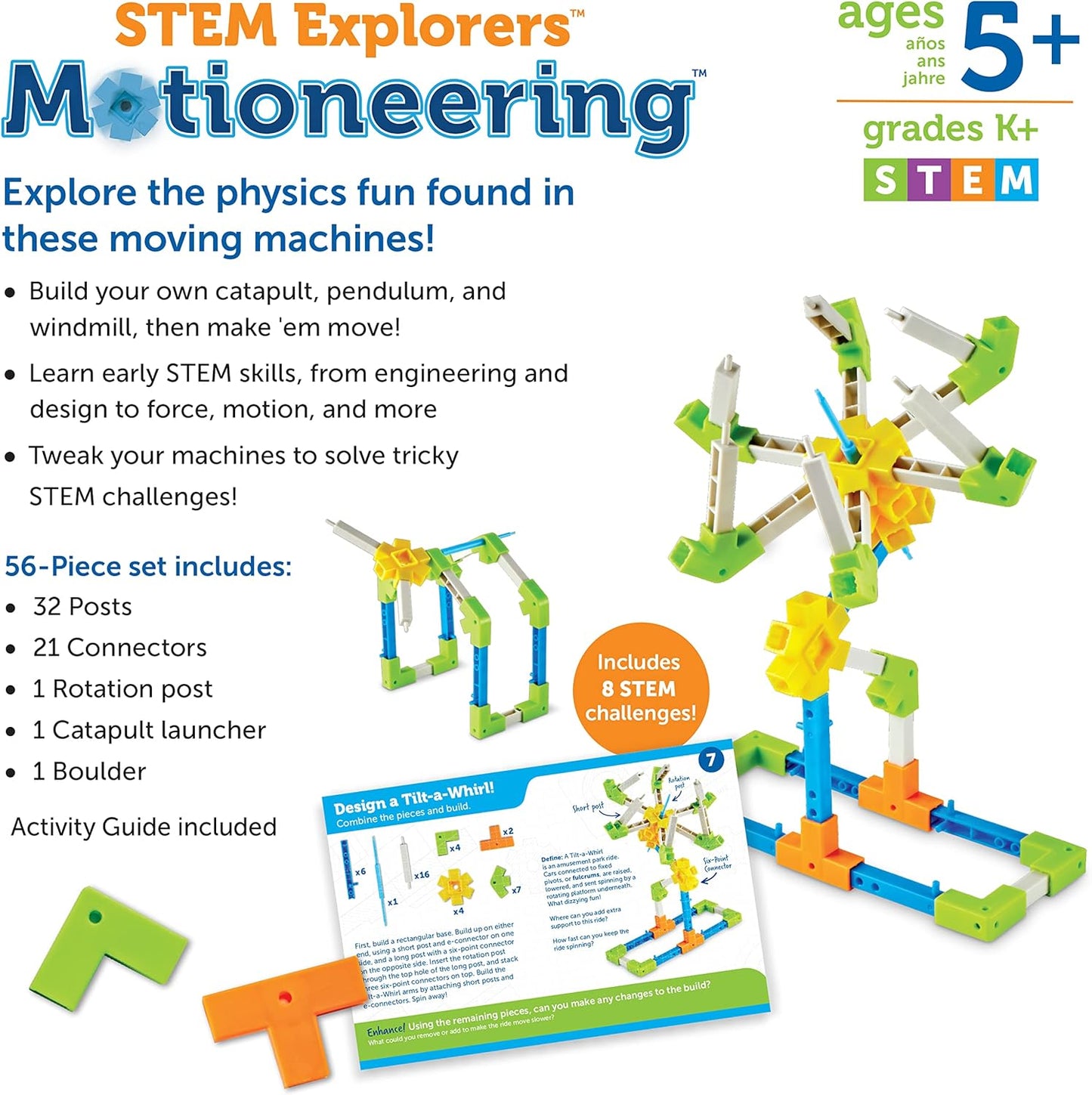 STEM Engineering Building Kit 56pc | The Kinetic-Forge