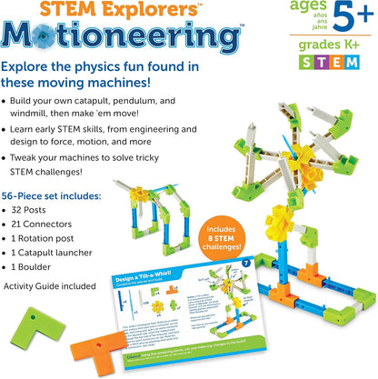 STEM Engineering Building Kit 56pc | The Kinetic-Forge