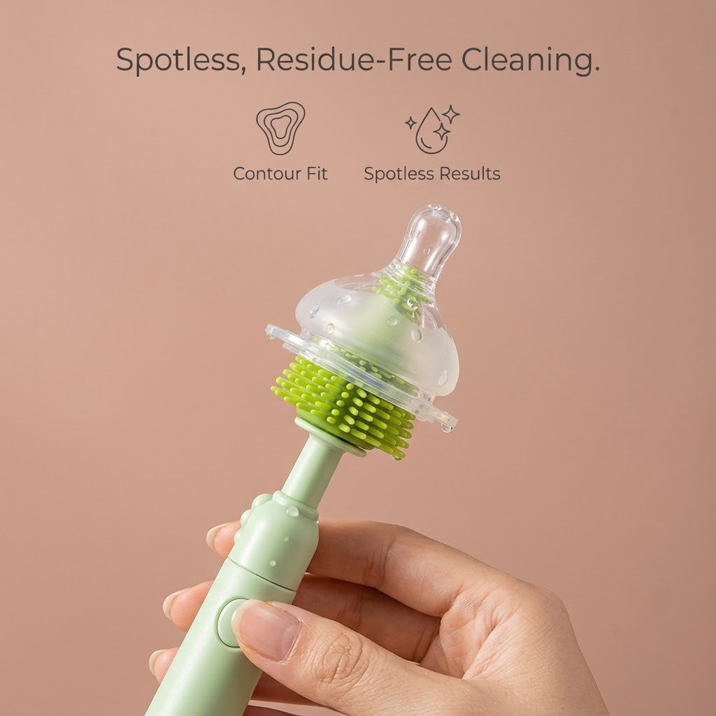 Silicone Baby Bottle Brush Set with Travel Case – The Pure-Sweep Kit, photo 9
