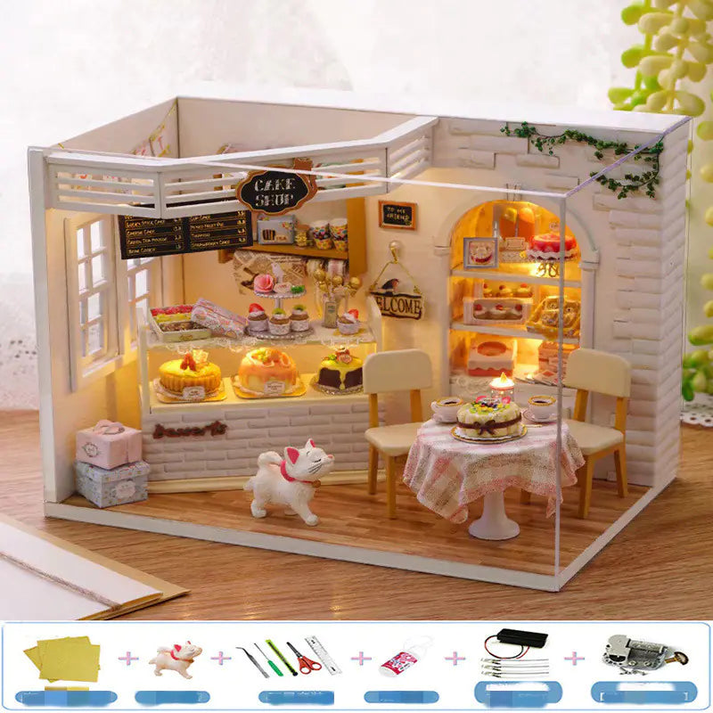 The Cozy Nook DIY Miniature House Kit | 3D Wooden Puzzle with Light & Music