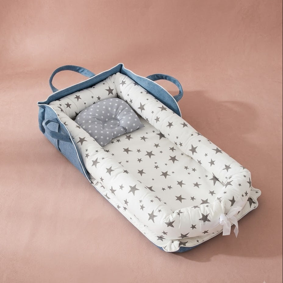 Portable Cotton Baby Nest Lounger with Pillow – The Cradle-Cloud Nest, photo 7