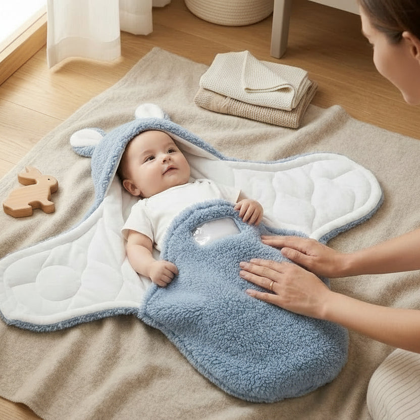 Baby Swaddle Sleep Sack with Head Support – The Cocoon-Cloud Wrap, photo 5