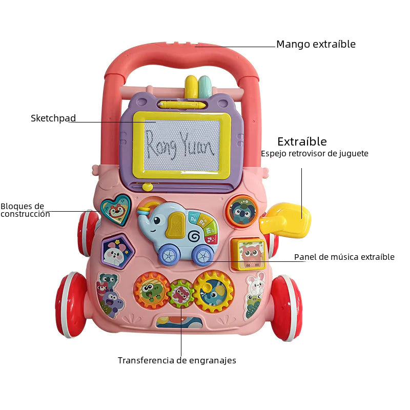 The Milestone 3-in-1 Learning Walker | Sit-to-Stand Musical Activity Toy