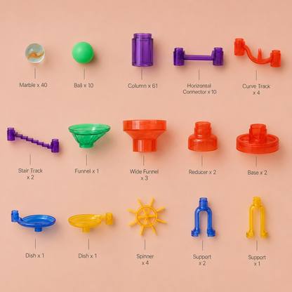 Marble Run 150pc Glow-in-the-Dark STEM | The Lumen Grand Circuit
