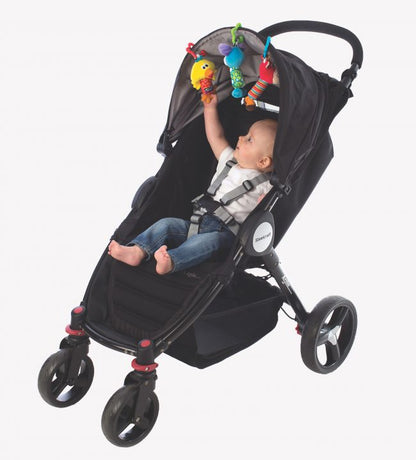 Playgro Tinkle Trio | 3-Piece Sensory Plush Hanging Stroller & Car Seat Toy Set