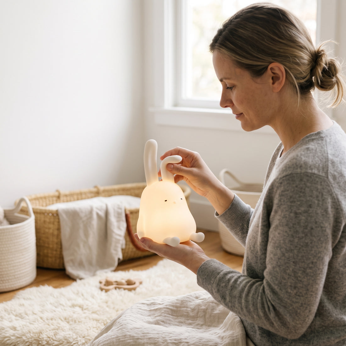 Bunny Silicone Night Light, Dimmable LED – The Luna-Bunny Glow, photo 5