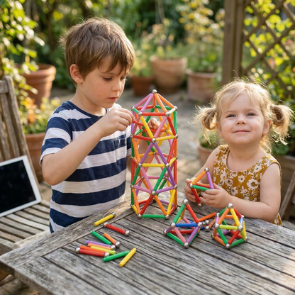 Magnetic Tiles 132pc STEM Set | The Magna-Flux Studio