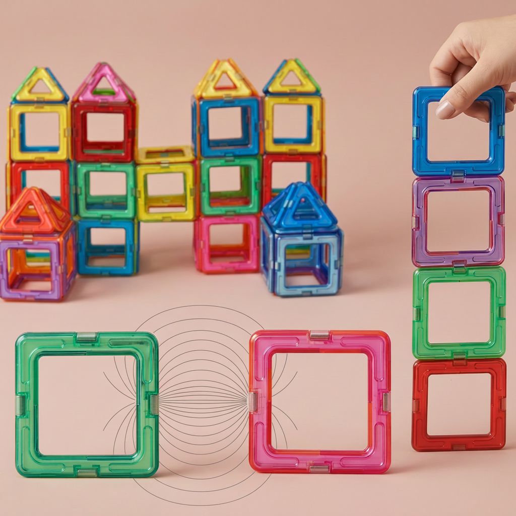 Magnetic Building Blocks 128pc DIY Set | The Magno-Forge Atelier