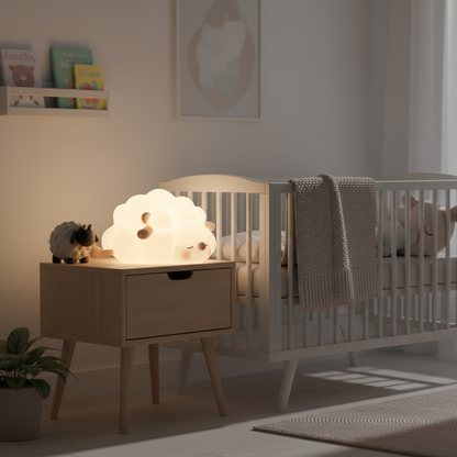 Lumi the Sleepy Sheep Night Light | Dimmable & Rechargeable Silicone Lamp