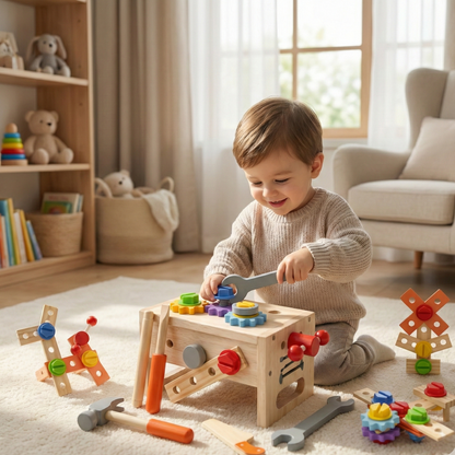 The Artisan Apprentice Studio | 29-Piece 3-in-1 Montessori Engineering Suite