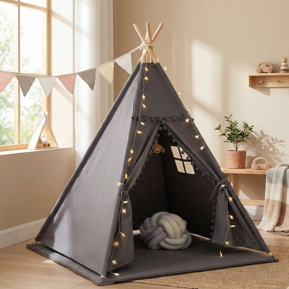 Cotton Canvas Teepee Tent with Mat | The Heritage Nordic