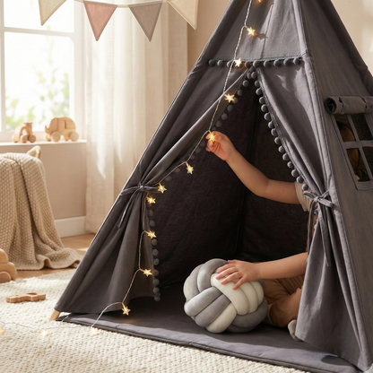 The Heritage Nordic Hideaway | Artisan 100% Cotton Canvas Teepee & Padded Mat Suite