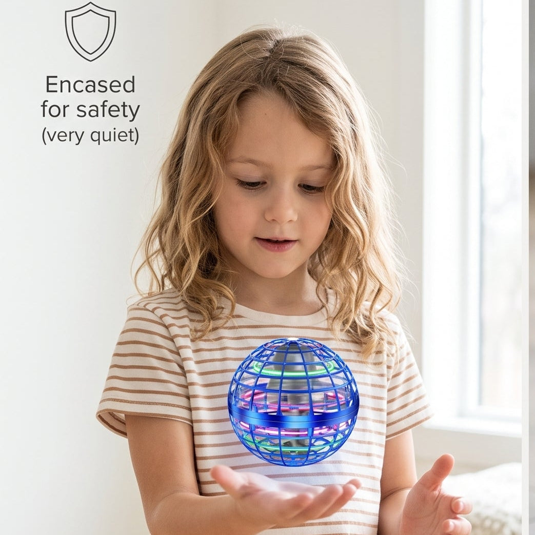 LED Flying Orb Hover Ball Boomerang Toy – The Aero-Sphere Spinner, photo 3