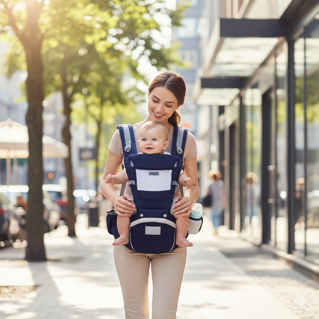 The OmniFree Ergonomic Baby Carrier | 4-in-1 with Hip Seat for All-Day Comfort