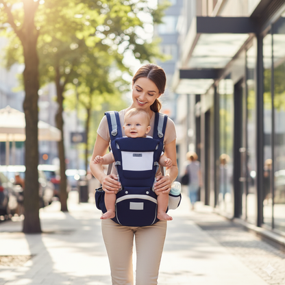 The OmniFree Ergonomic Baby Carrier | 4-in-1 with Hip Seat for All-Day Comfort