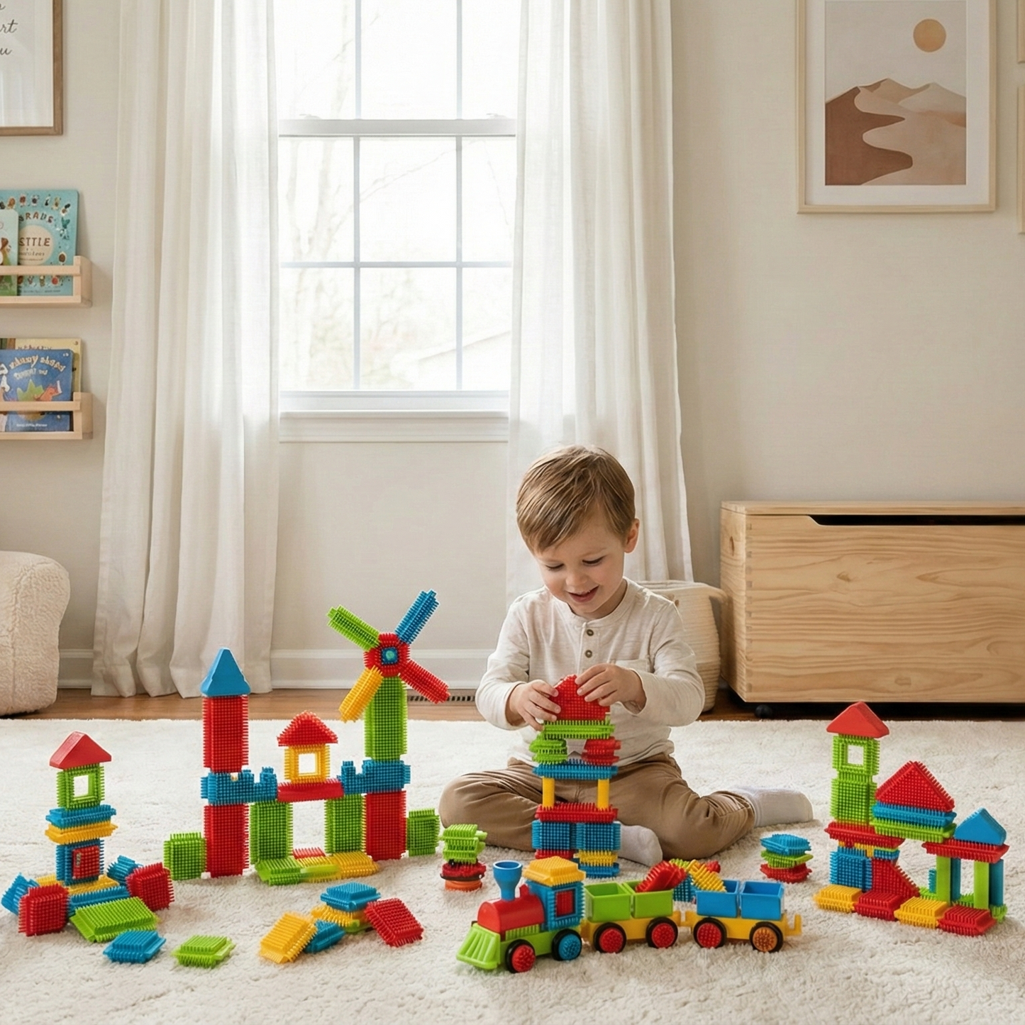 The Contixo ST6 Bristle-Build | 100-Piece 3D STEM Construction Set