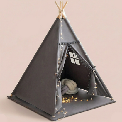 The Heritage Nordic Hideaway | Artisan 100% Cotton Canvas Teepee & Padded Mat Suite