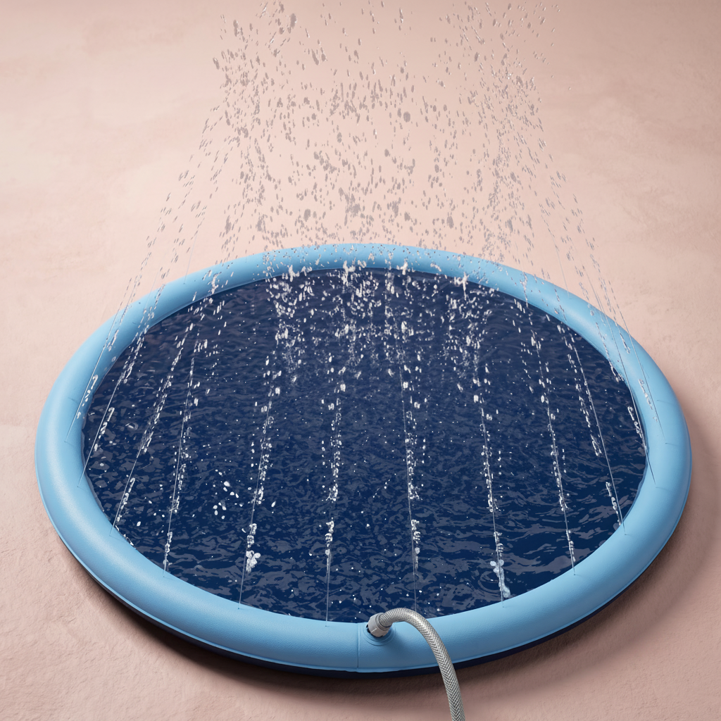 Splash Pad for Kids & Dogs Non-Slip | The Hydro-Haven Oasis