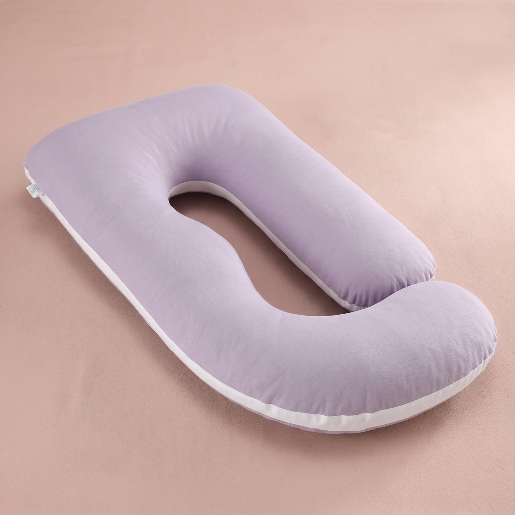Pregnancy Pillow J-Shaped Full Body | The Materna-Cloud Luxe