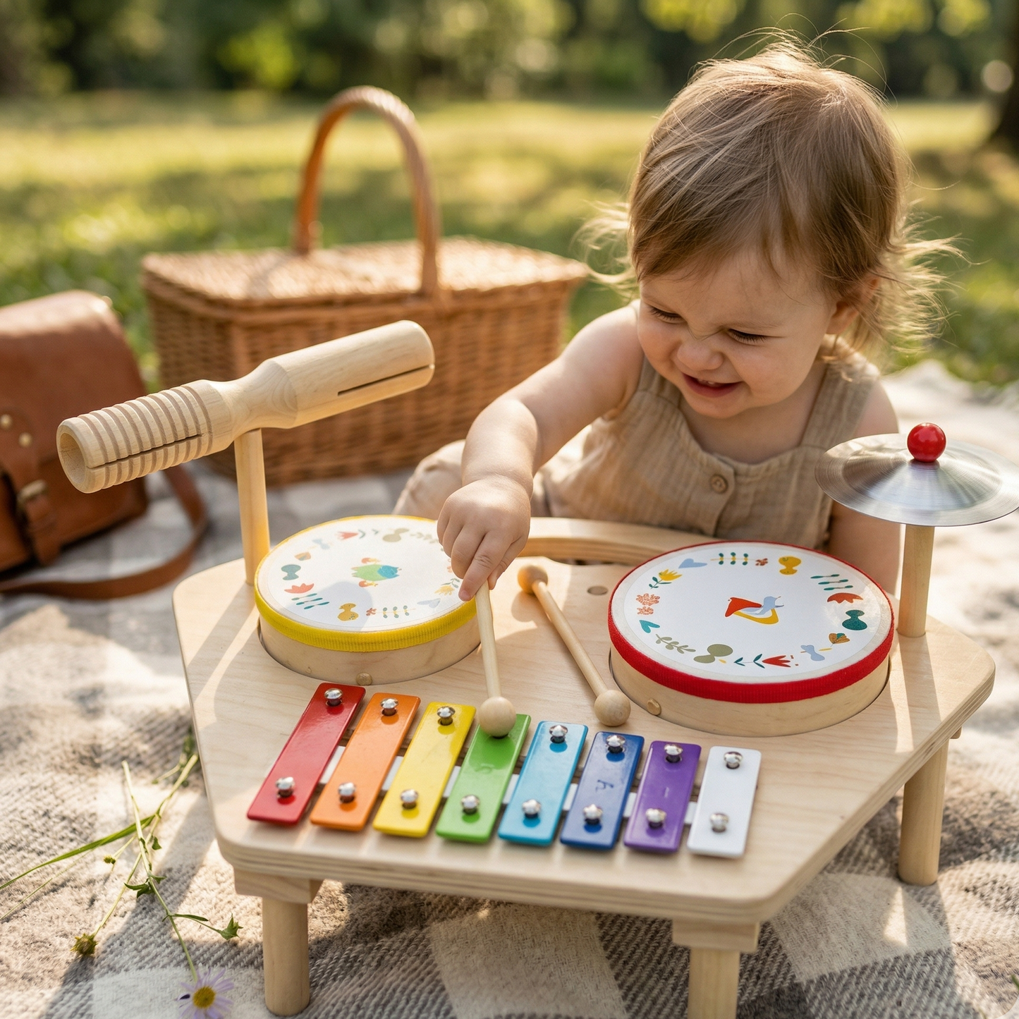 Kids Drum Set 7-in-1 Montessori | The Sonic-Symmetry