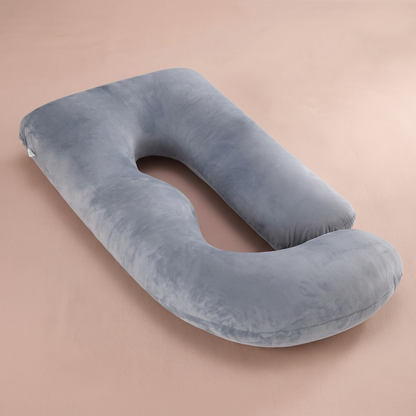 Pregnancy Pillow J-Shaped Full Body | The Materna-Cloud Luxe