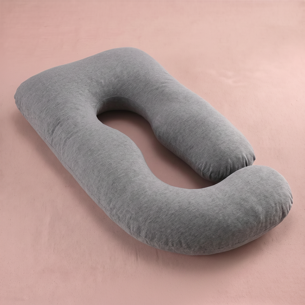 Pregnancy Pillow J-Shaped Full Body | The Materna-Cloud Luxe