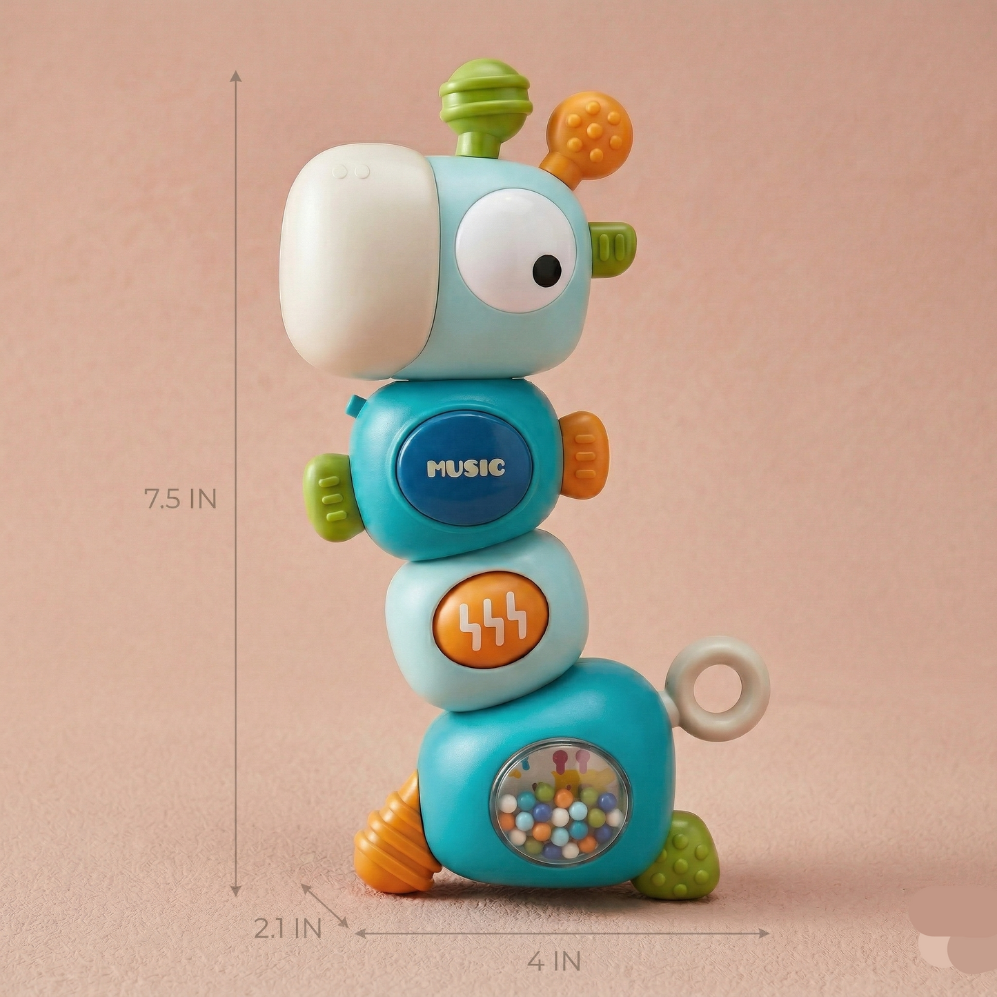 Giraffe Teether Toy 4-in-1 | The Azure-Longneck