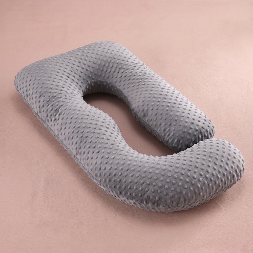 Pregnancy Pillow J-Shaped Full Body | The Materna-Cloud Luxe