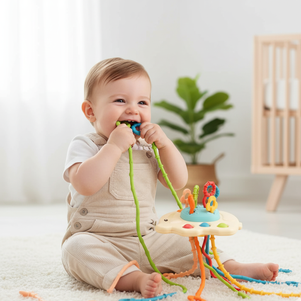 The Cosmic-Pull UFO | Sensory & Fine Motor Skill Toy for Babies