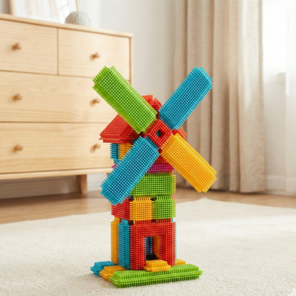 The Contixo ST6 Bristle-Build | 100-Piece 3D STEM Construction Set