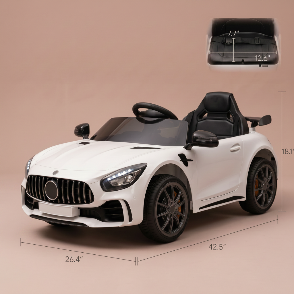 Licensed Mercedes-AMG GTR 12V Ride-On Car | The Silver-Arrow GT
