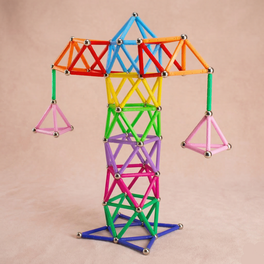 Magnetic Tiles 132pc STEM Set | The Magna-Flux Studio
