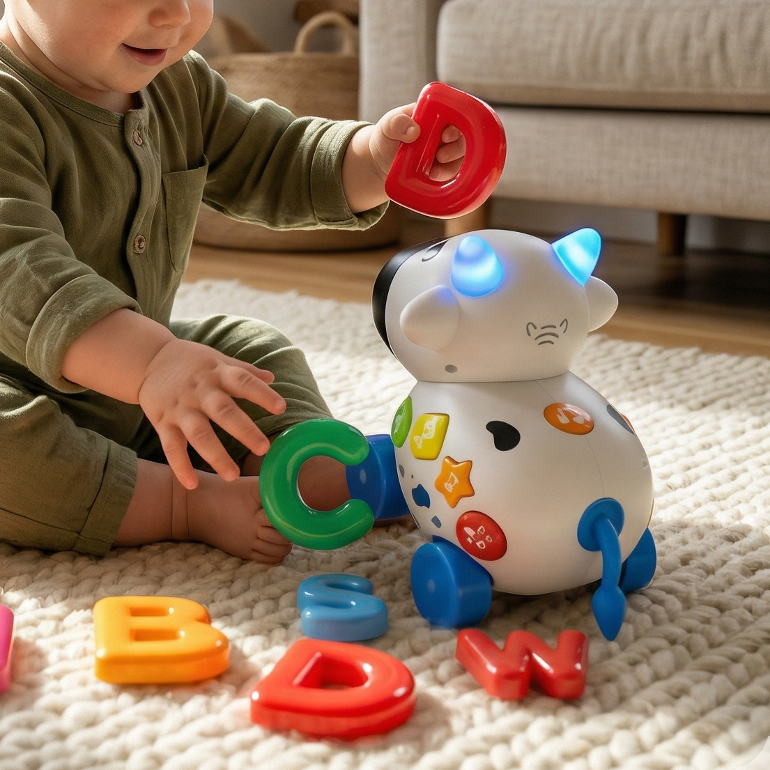 Bilingual Push Walker Baby Toy | The Bovine-Explorer