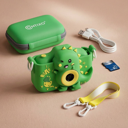Kids Dinosaur Camera 1080p Dual Lens | The Dino-Vision